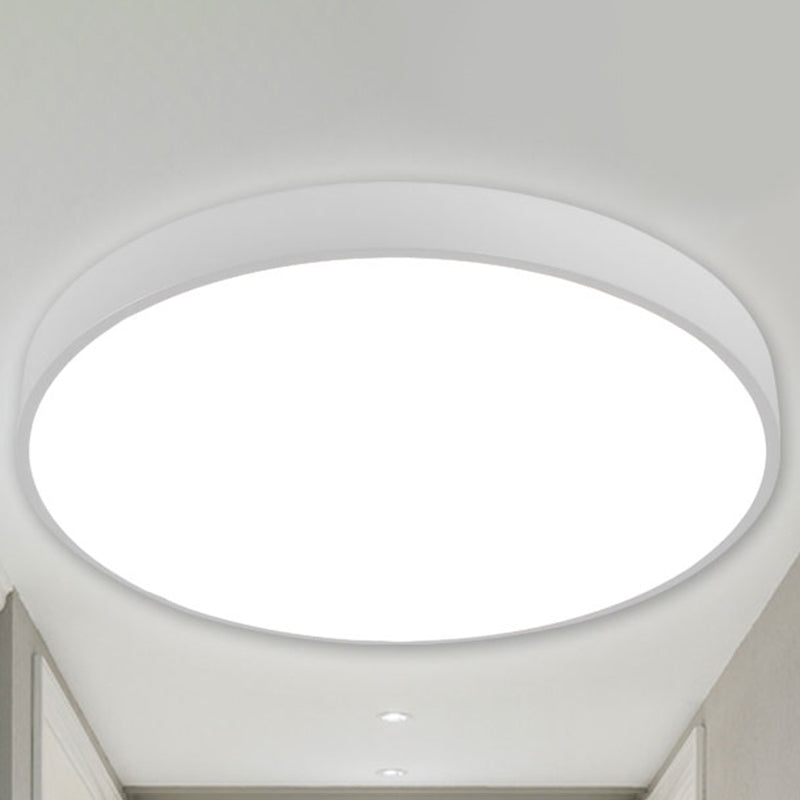 Ronde gang LED-inbouwlamp Metalen Scandinavische plafondverlichting met acryldiffusor