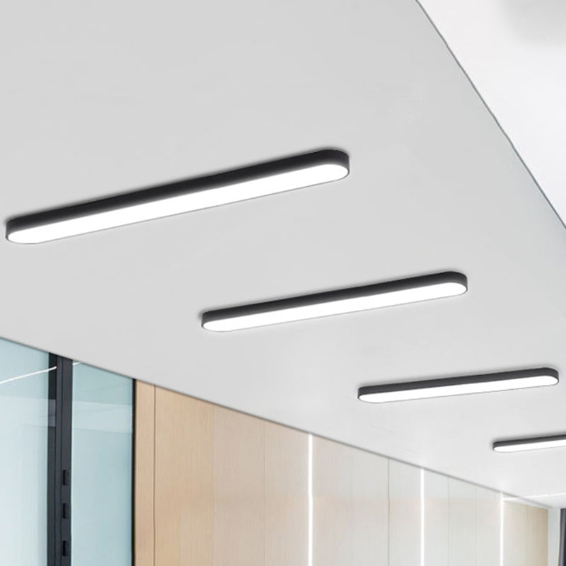 Elliptische vergaderruimte plafondinbouwlamp Aluminium minimalistische LED-inbouwlamp