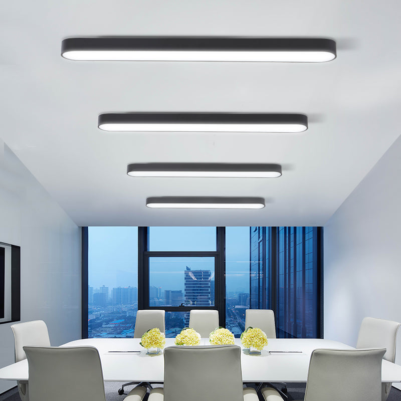 Elliptische vergaderruimte plafondinbouwlamp Aluminium minimalistische LED-inbouwlamp