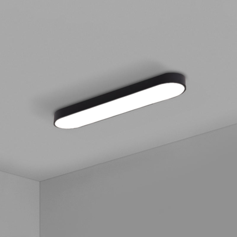 Plafonnier elliptique pour salle de réunion, plafonnier LED minimaliste en aluminium