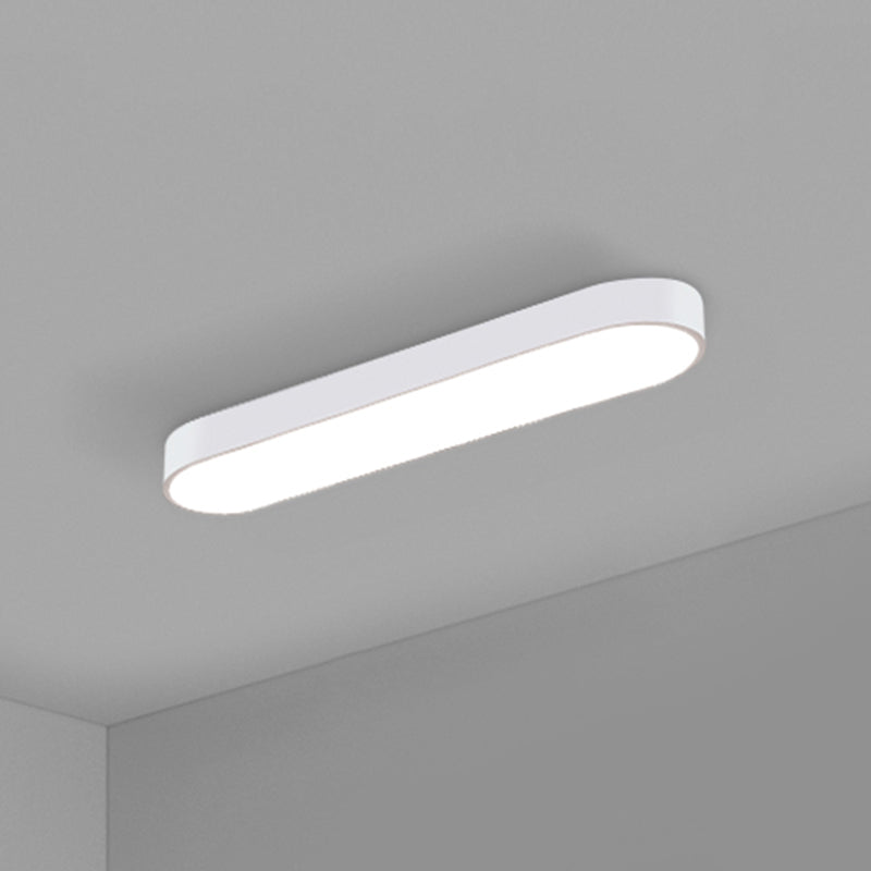 Plafonnier elliptique pour salle de réunion, plafonnier LED minimaliste en aluminium