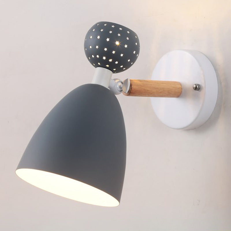 Small Rotating Reading Wall Light Nordic Metal 1 Head Living Room Wall Lamp Fixture