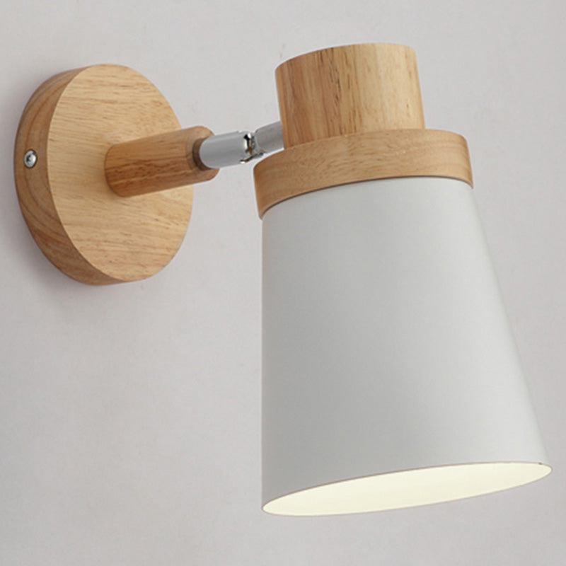 Rotatable Schatten Metall Wand montiert Lesen leichter Makkaronstil 1-Licht-Wandlampe für Schlafzimmer