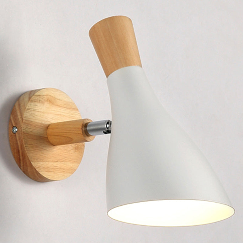 Rotatable Schatten Metall Wand montiert Lesen leichter Makkaronstil 1-Licht-Wandlampe für Schlafzimmer