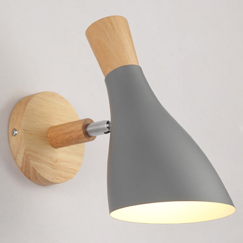 Rotatable Schatten Metall Wand montiert Lesen leichter Makkaronstil 1-Licht-Wandlampe für Schlafzimmer