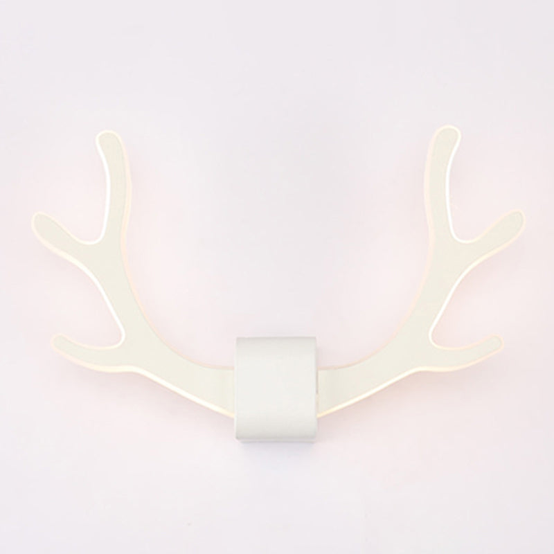 Metallic Antler Sconce Lamp Artistic LED Wall Mounted Lighting Fixture for Bedroom