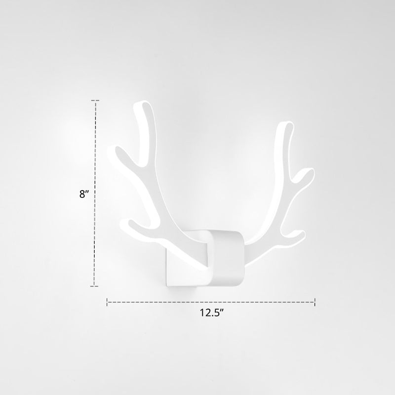 Metallic Antler Sconce Lamp Artistic LED Wall Mounted Lighting Fixture for Bedroom