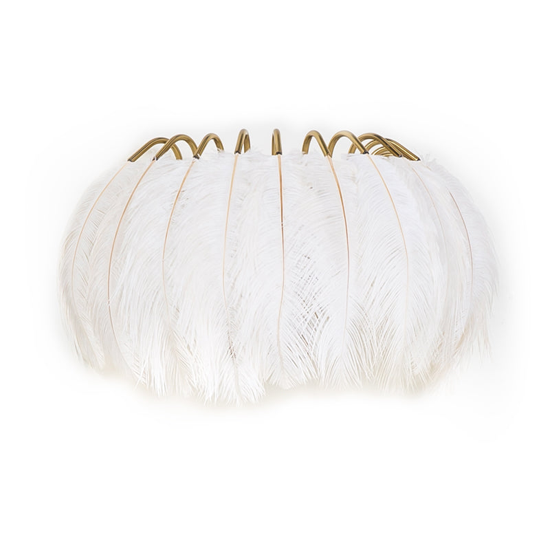 Feather Shaded Wall Mount Light Minimalist Wall Sconce Light Fixture for Living Room