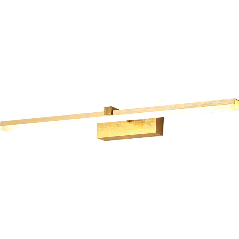 Gold Stick Shaped Bath Lighting Simplicity Metal LED Vanity Light Fixture for Bathroom