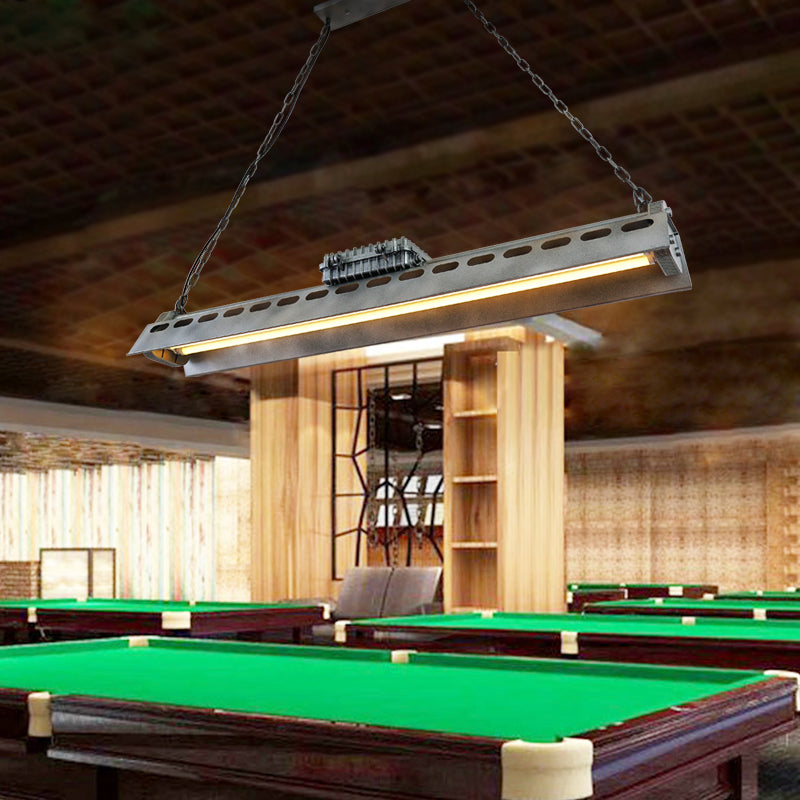 Triangular Metal Island Lighting Fixture Loft Style 1 Head Restaurant Billiard Lamp