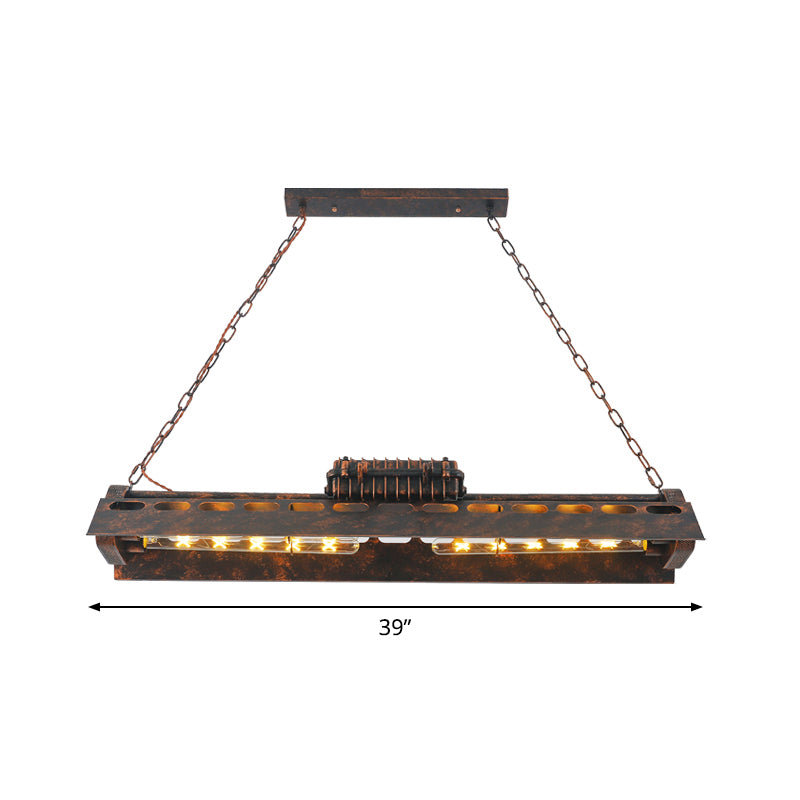 Triangular Metal Island Lighting Fixture Loft Style 1 Head Restaurant Billiard Lamp