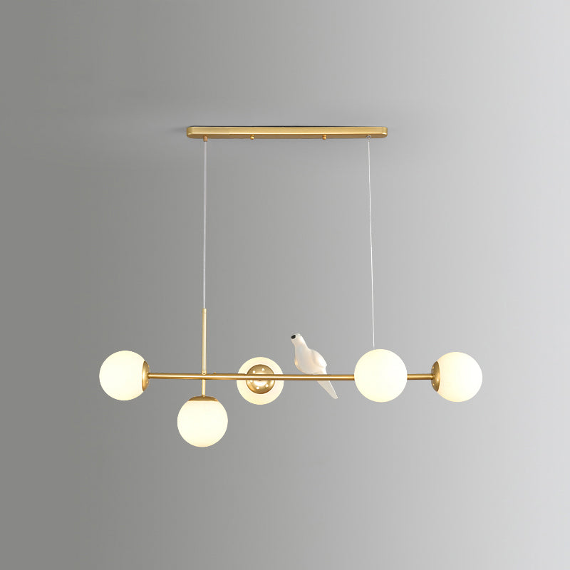 Modo Island Light Postmodern Glass 5-Light Suspended Lighting Fixture for Restaurant