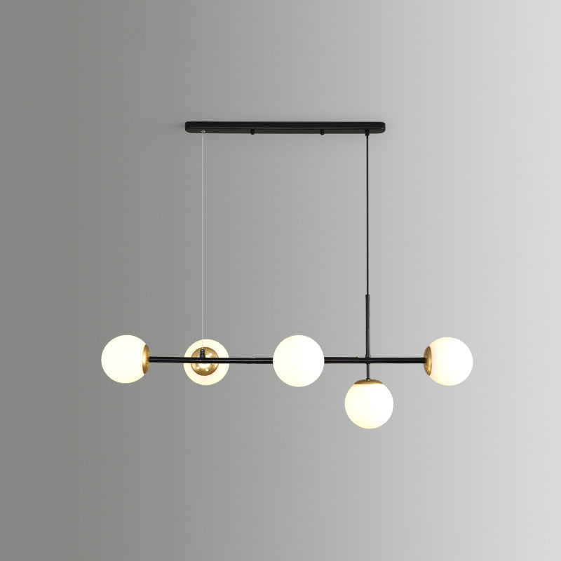 Modo Island Light Postmodern Glass 5-Light Suspended Lighting Fixture for Restaurant