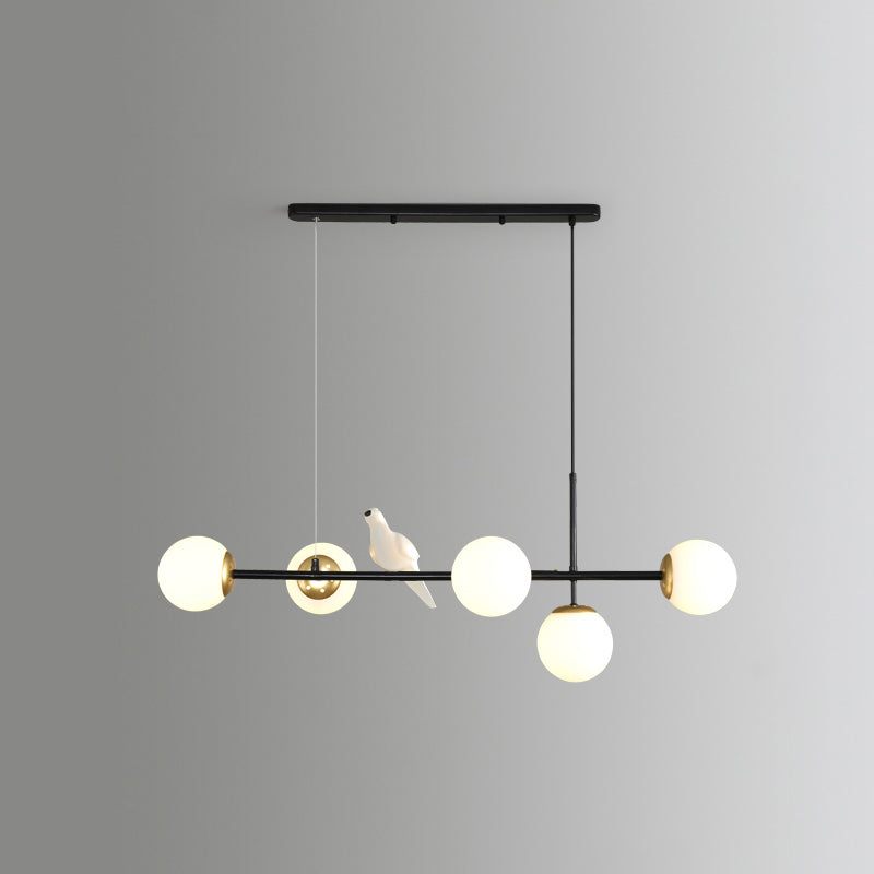 Modo Island Light Postmodern Glass 5-Light Suspended Lighting Fixture for Restaurant