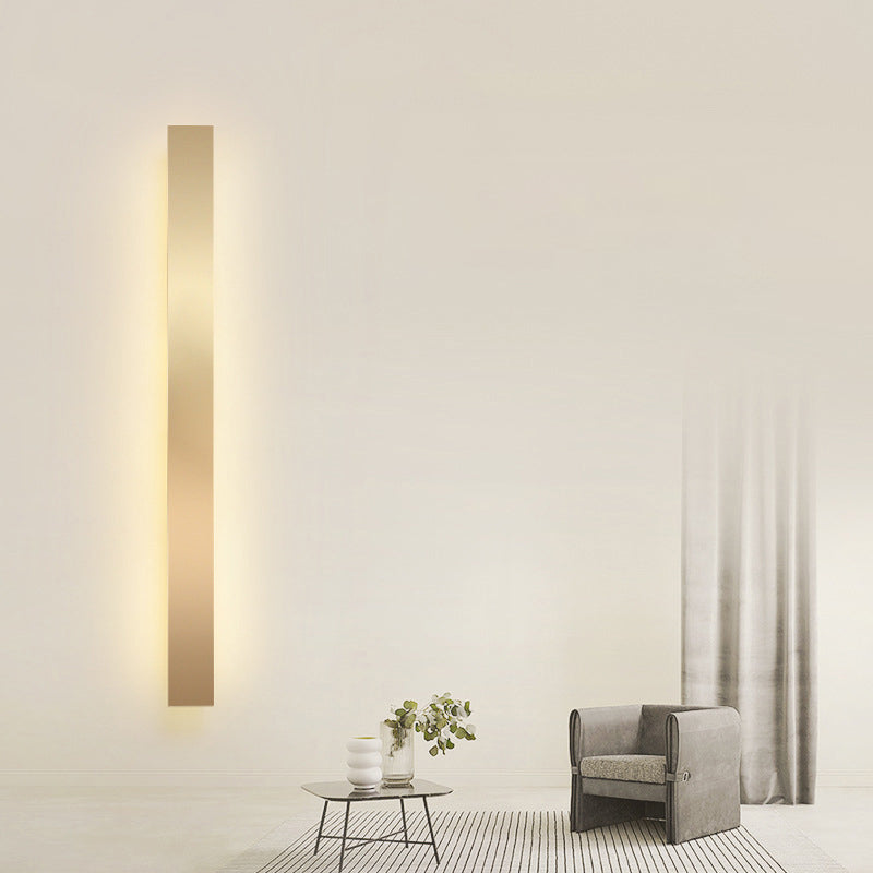 Aluminium staafvormige spoelwand SCONCE Minimalistisch goud vergulde LED -wandlampje voor woonkamer