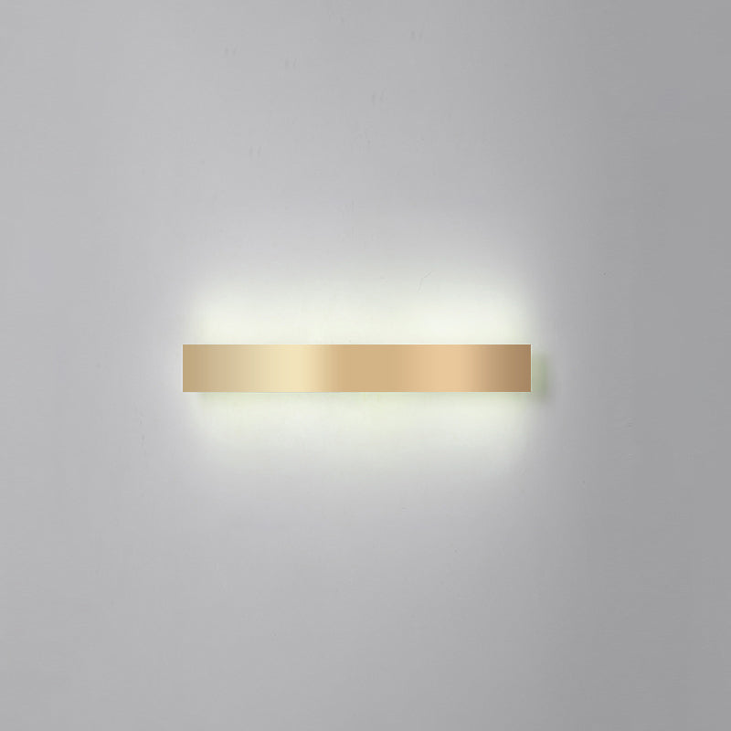 Aluminium staafvormige spoelwand SCONCE Minimalistisch goud vergulde LED -wandlampje voor woonkamer