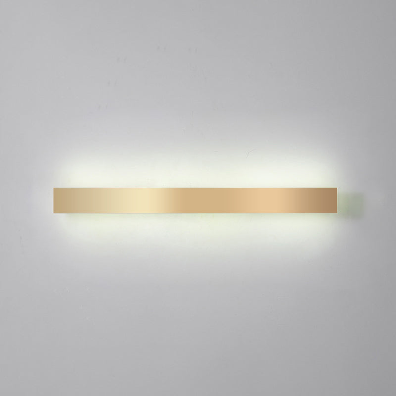 Aluminium staafvormige spoelwand SCONCE Minimalistisch goud vergulde LED -wandlampje voor woonkamer