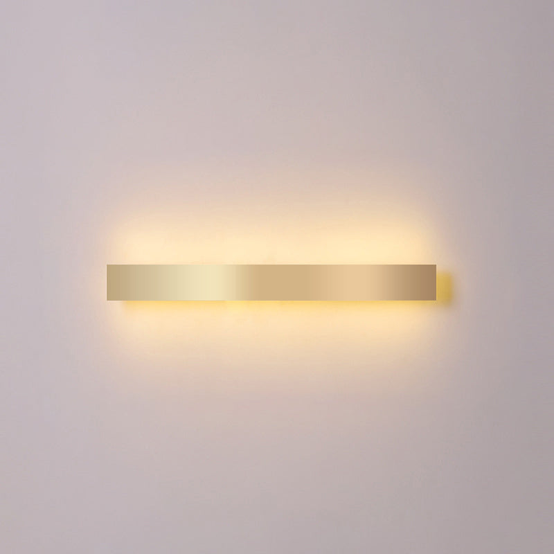 Aluminium staafvormige spoelwand SCONCE Minimalistisch goud vergulde LED -wandlampje voor woonkamer