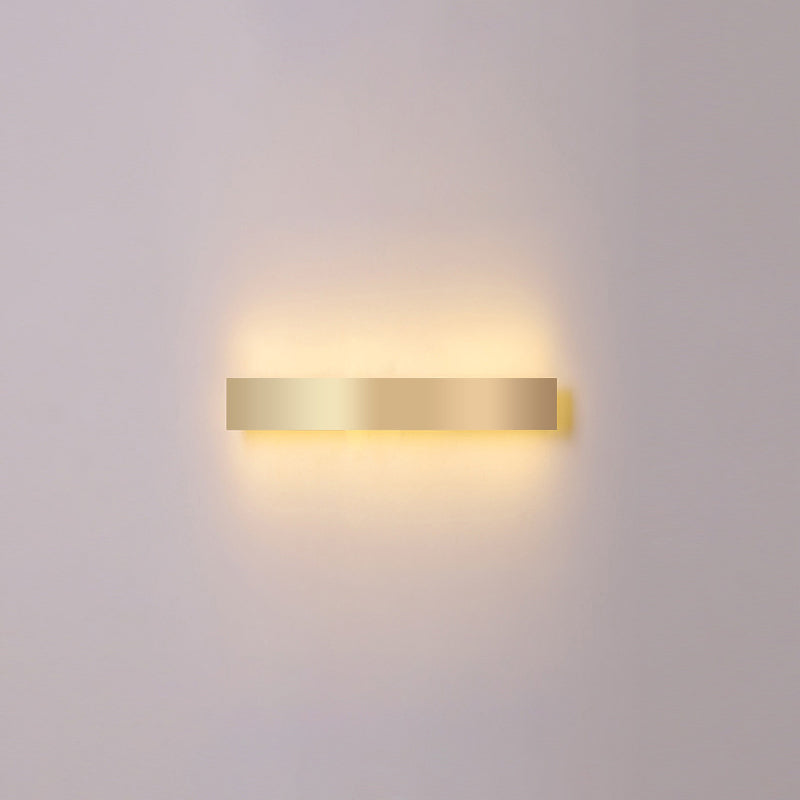 Aluminium staafvormige spoelwand SCONCE Minimalistisch goud vergulde LED -wandlampje voor woonkamer