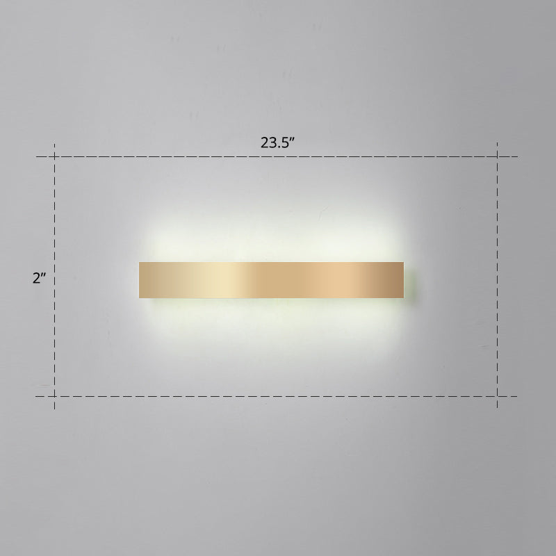 Aluminium staafvormige spoelwand SCONCE Minimalistisch goud vergulde LED -wandlampje voor woonkamer