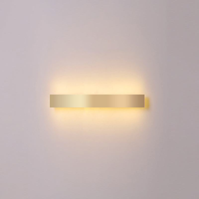 Aluminium staafvormige spoelwand SCONCE Minimalistisch goud vergulde LED -wandlampje voor woonkamer