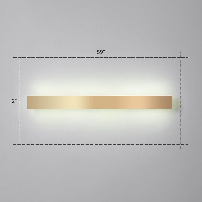 Aluminium staafvormige spoelwand SCONCE Minimalistisch goud vergulde LED -wandlampje voor woonkamer
