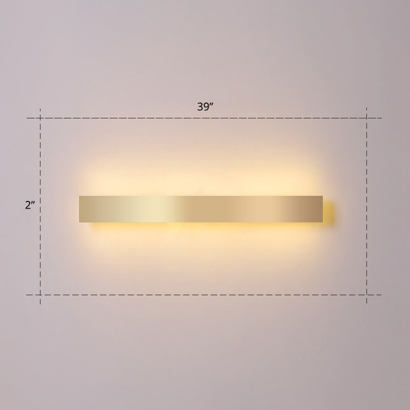 Aluminium staafvormige spoelwand SCONCE Minimalistisch goud vergulde LED -wandlampje voor woonkamer
