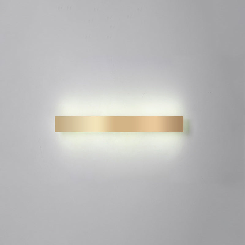 Aluminium staafvormige spoelwand SCONCE Minimalistisch goud vergulde LED -wandlampje voor woonkamer