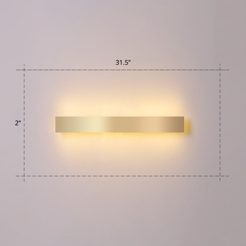 Aluminium staafvormige spoelwand SCONCE Minimalistisch goud vergulde LED -wandlampje voor woonkamer