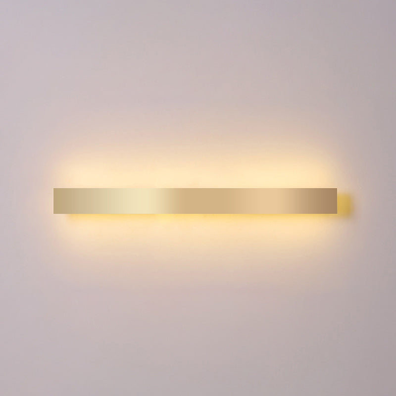 Aluminium staafvormige spoelwand SCONCE Minimalistisch goud vergulde LED -wandlampje voor woonkamer