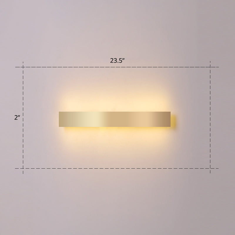 Aluminium staafvormige spoelwand SCONCE Minimalistisch goud vergulde LED -wandlampje voor woonkamer