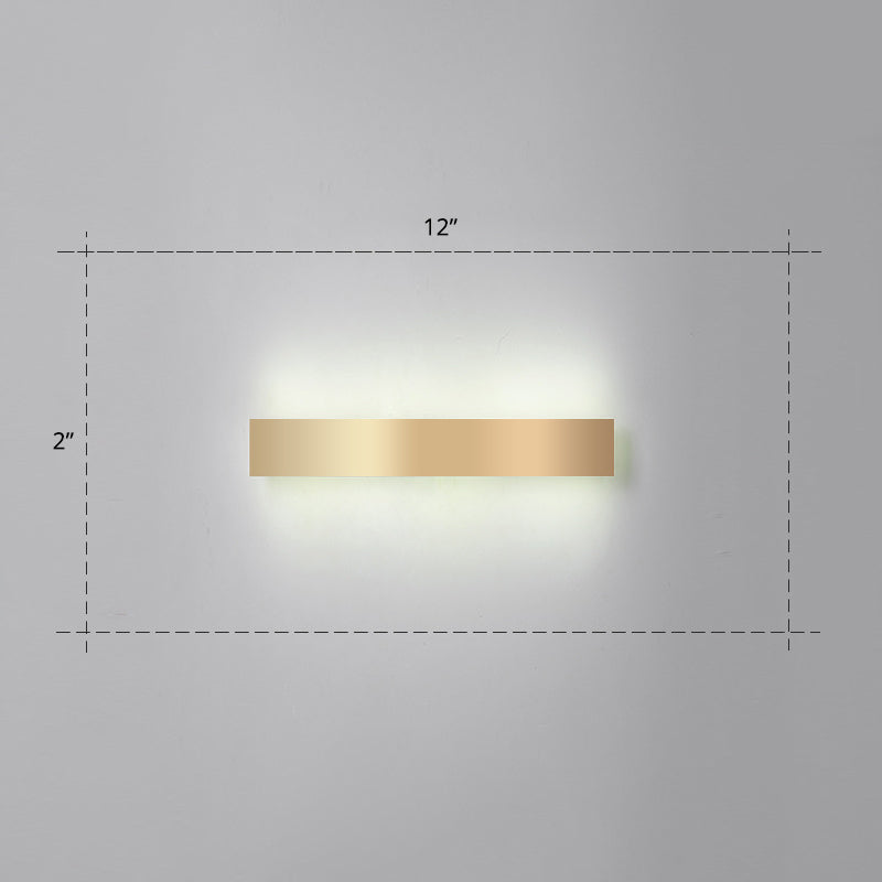 Aluminium staafvormige spoelwand SCONCE Minimalistisch goud vergulde LED -wandlampje voor woonkamer