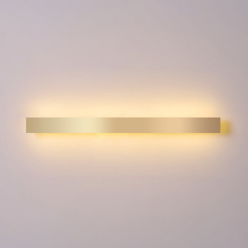 Aluminium staafvormige spoelwand SCONCE Minimalistisch goud vergulde LED -wandlampje voor woonkamer