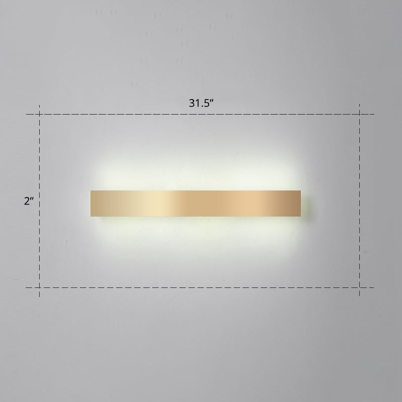 Aluminium staafvormige spoelwand SCONCE Minimalistisch goud vergulde LED -wandlampje voor woonkamer