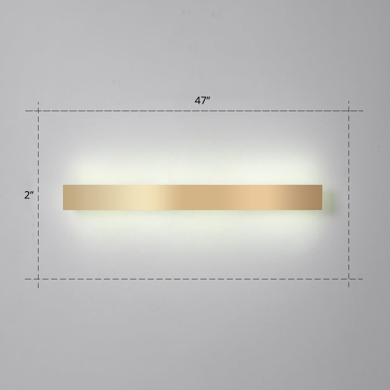 Aluminium staafvormige spoelwand SCONCE Minimalistisch goud vergulde LED -wandlampje voor woonkamer