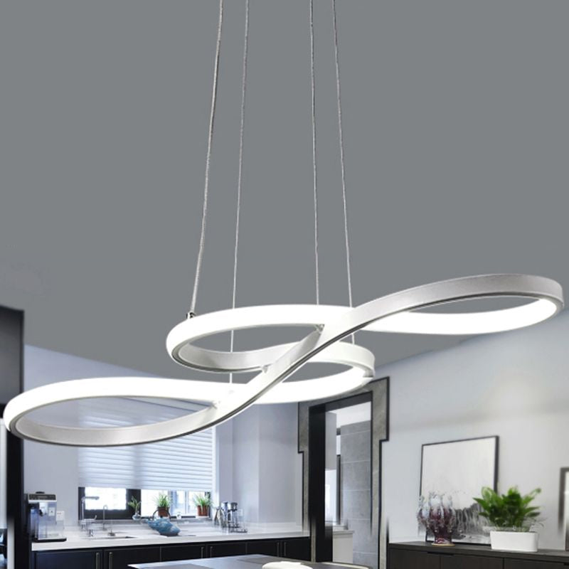 Musical Notation Restaurant Hanging Lamp Metallic Minimalistic LED Island Light Fixture