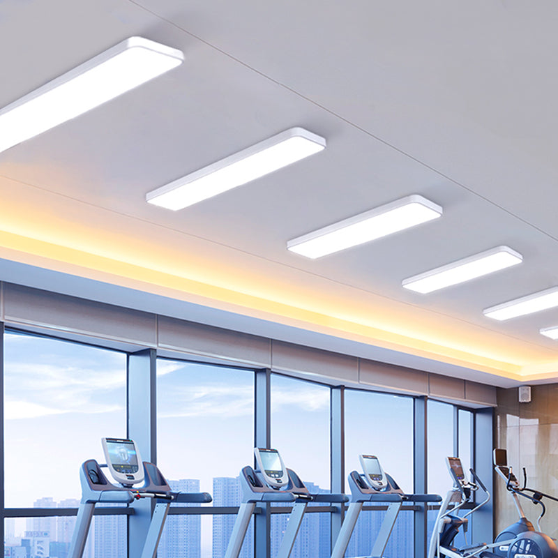 Office Ceiling Mounted Light Modern LED Flush Light with Rectangular Acrylic Shade