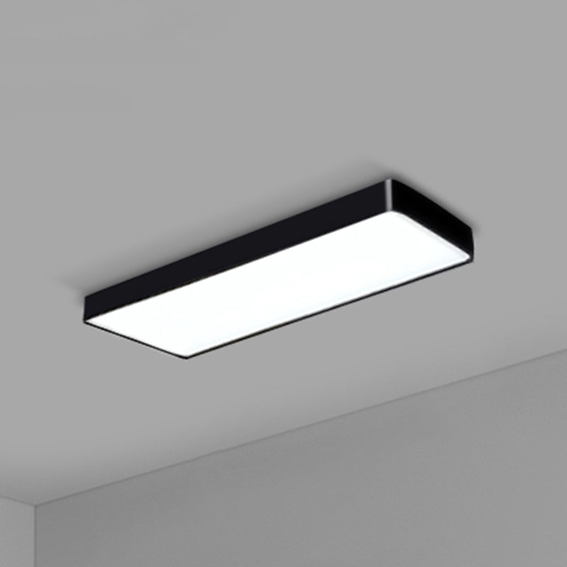 Office Ceiling Mounted Light Modern LED Flush Light with Rectangular Acrylic Shade