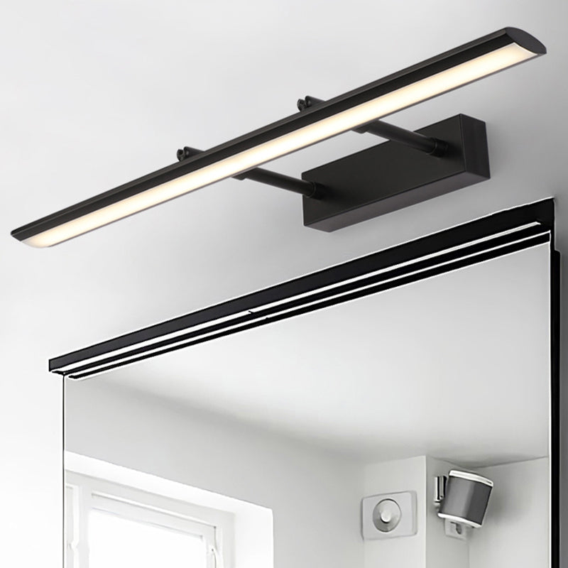 Modern Bar Shaped Vanity Sconce Stainless Steel Bath LED Wall Light with Adjustable Joint