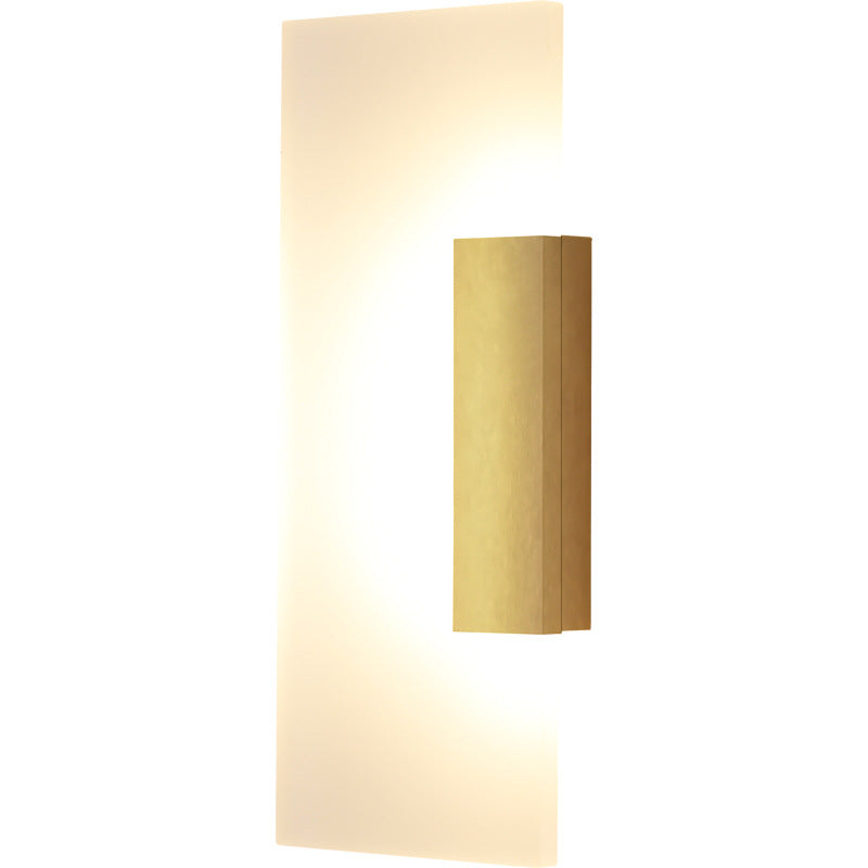 Rechteckige Acrylwand Scone Light Minimalismus Gold LED -Wandbeleuchtung für den Flur