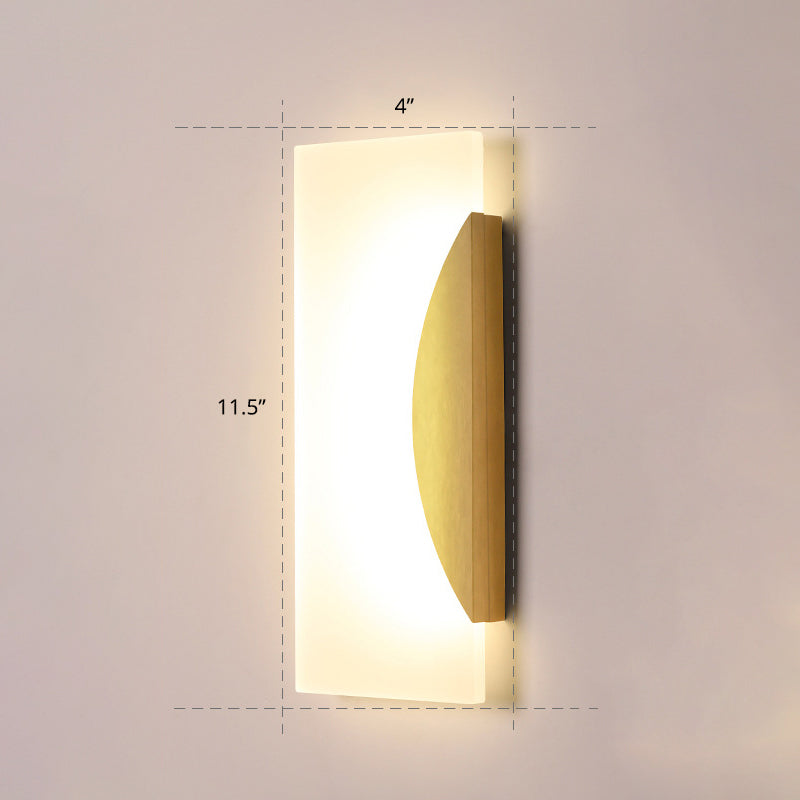 Rechteckige Acrylwand Scone Light Minimalismus Gold LED -Wandbeleuchtung für den Flur