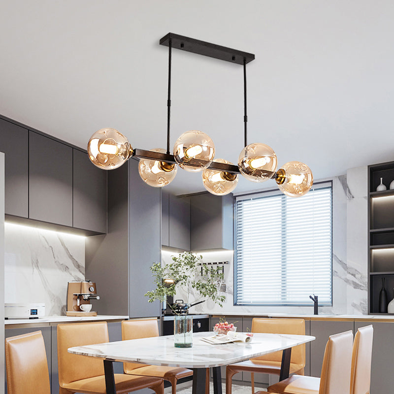 Sfera Sfolla di vetro di vetro di soffietto a mano Light Penderant Lighting for Restaurant