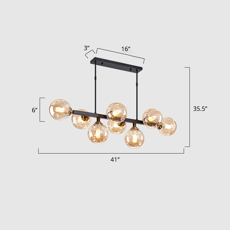 Sfera Sfolla di vetro di vetro di soffietto a mano Light Penderant Lighting for Restaurant