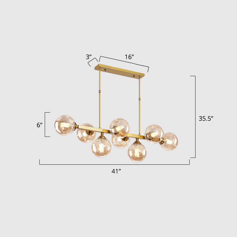 Sfera Sfolla di vetro di vetro di soffietto a mano Light Penderant Lighting for Restaurant