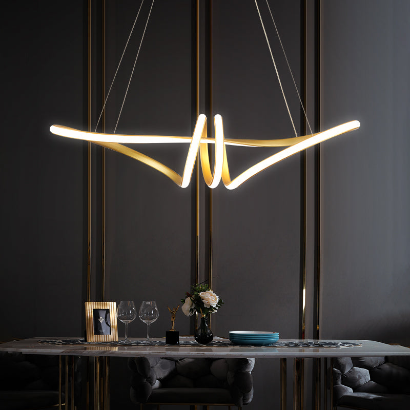 Finitura oro Twist Island Minalismo Minimalismo Light Metal Cipant Light per il ristorante