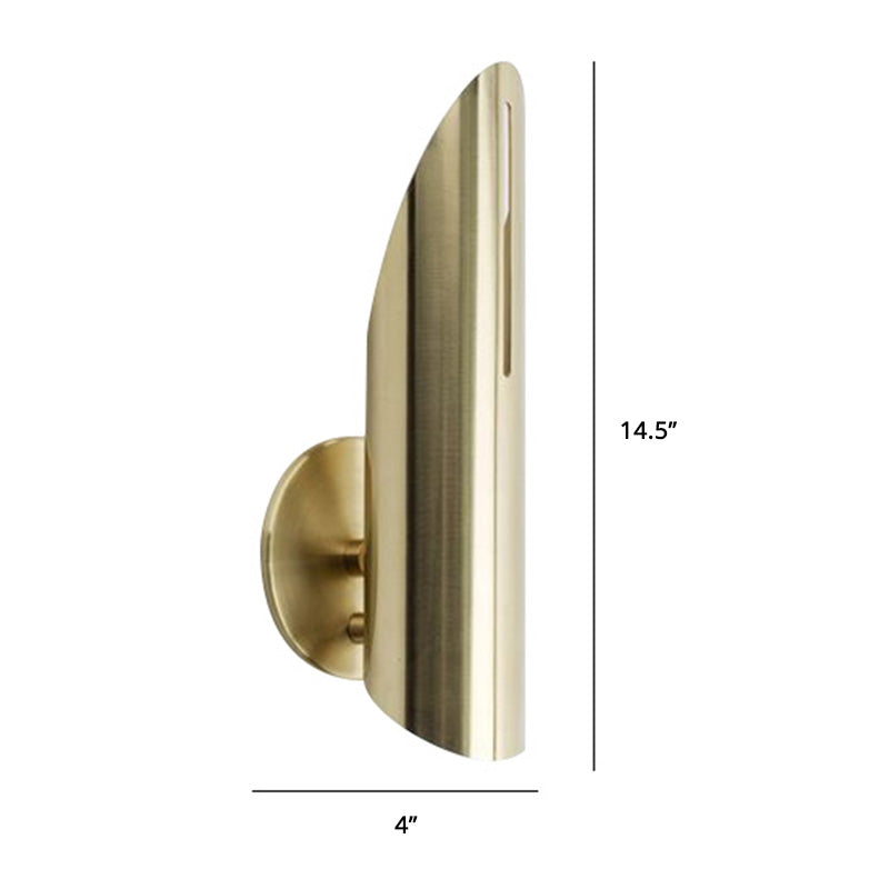 Bias Cut Metal Sconce Fixture Postmodern Single-Bulb Wall Light Fixture for Living Room