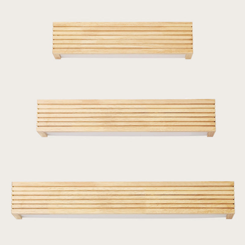 Laminiertes Holz Rechteck Wandleuchte minimalistisch Beige LED LED LED