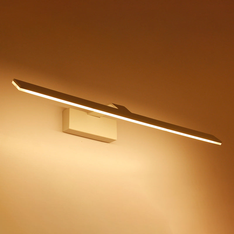 Miroir LED de bain en forme de bar Lumière acrylique Éclairage de paroi de vanité minimaliste