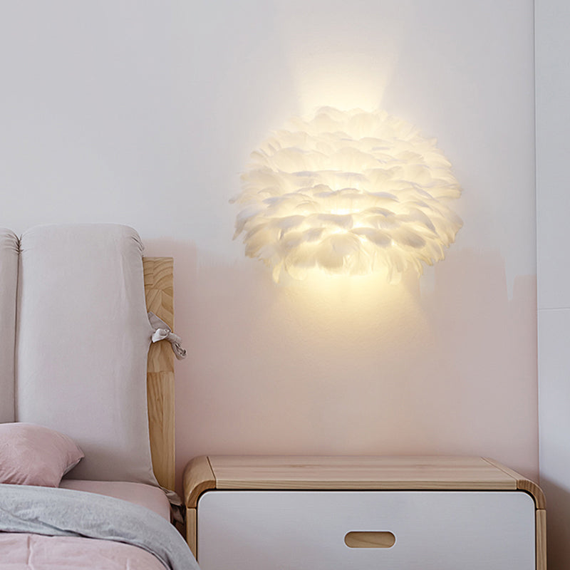 Demi-gobe blanc vers le bas léger nordique single plume rinter le mont Mince pour la chambre à coucher