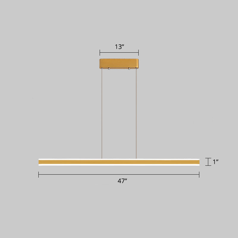 Triangular Pole Shaped Island Light Simple Aluminum LED Hanging Lamp for Restaurant